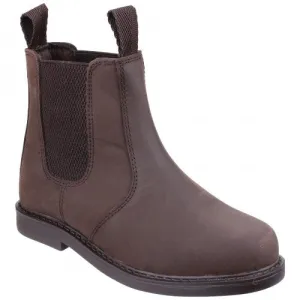 Amblers Childrens/Kids Pull On Leather Ankle Boots