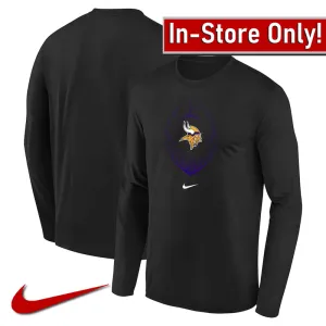 AVAILABLE IN-STORE ONLY! Minnesota Vikings Black Nike Legend Icon Long Sleeve Tee