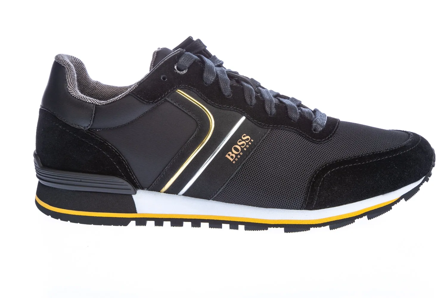 BOSS Parkour_Runn Trainer in Black & Gold