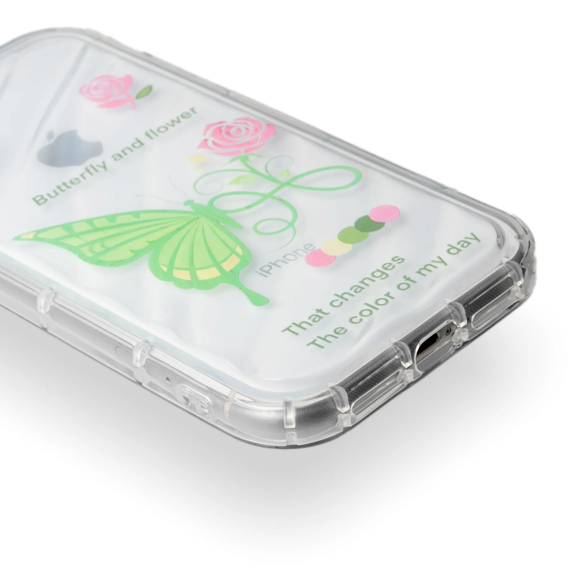 Butterfly Printed Transparent Back Cover for Apple iPhone 12