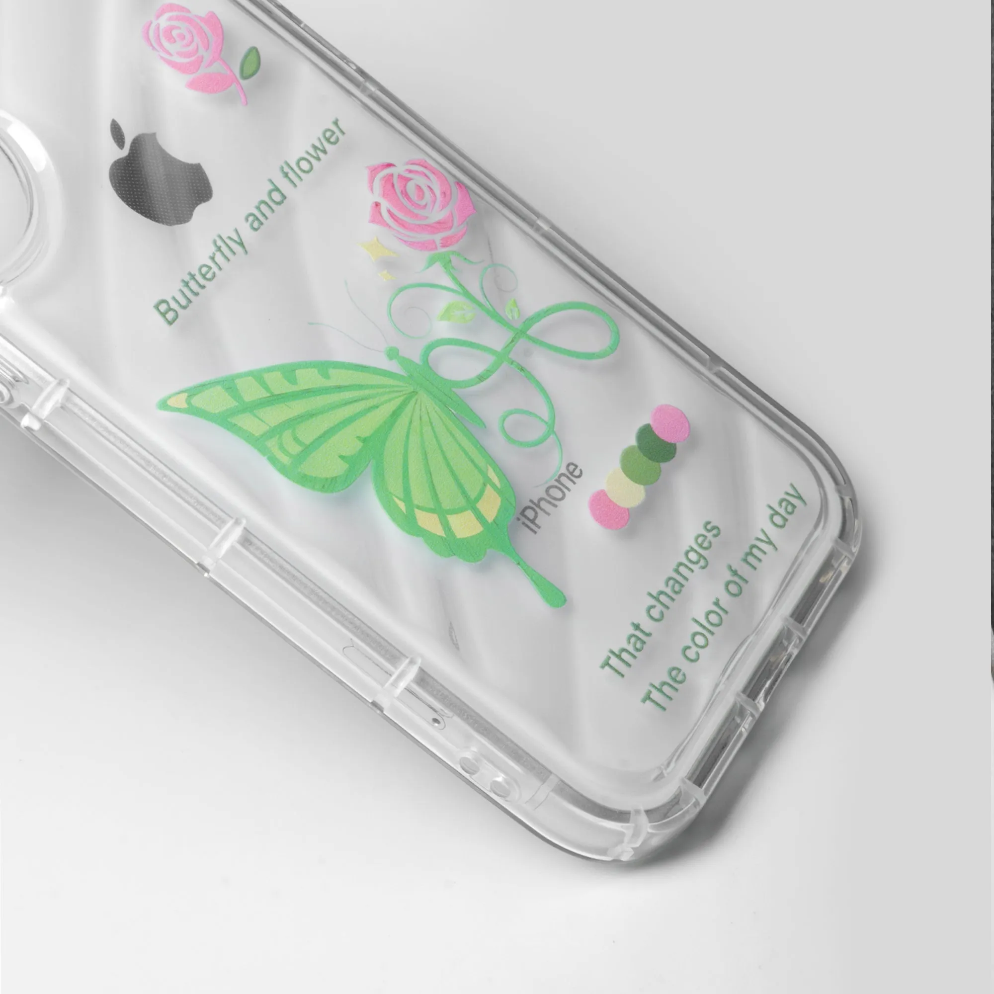 Butterfly Printed Transparent Back Cover for Apple iPhone 14 Pro Max