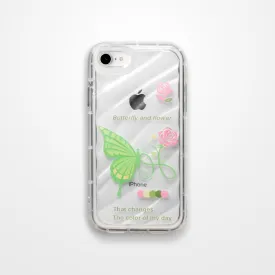 Butterfly Printed Transparent Back Cover for Apple iPhone 7