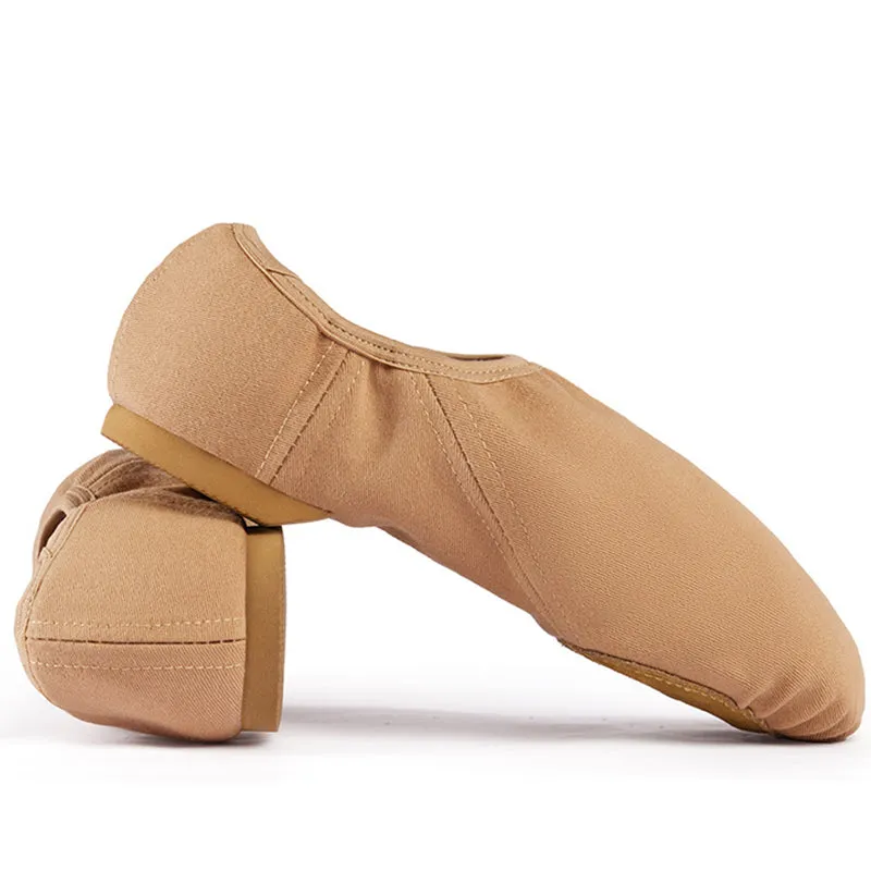 Canvas Light Brown Flats Jazz Teaching & Practice Shoes