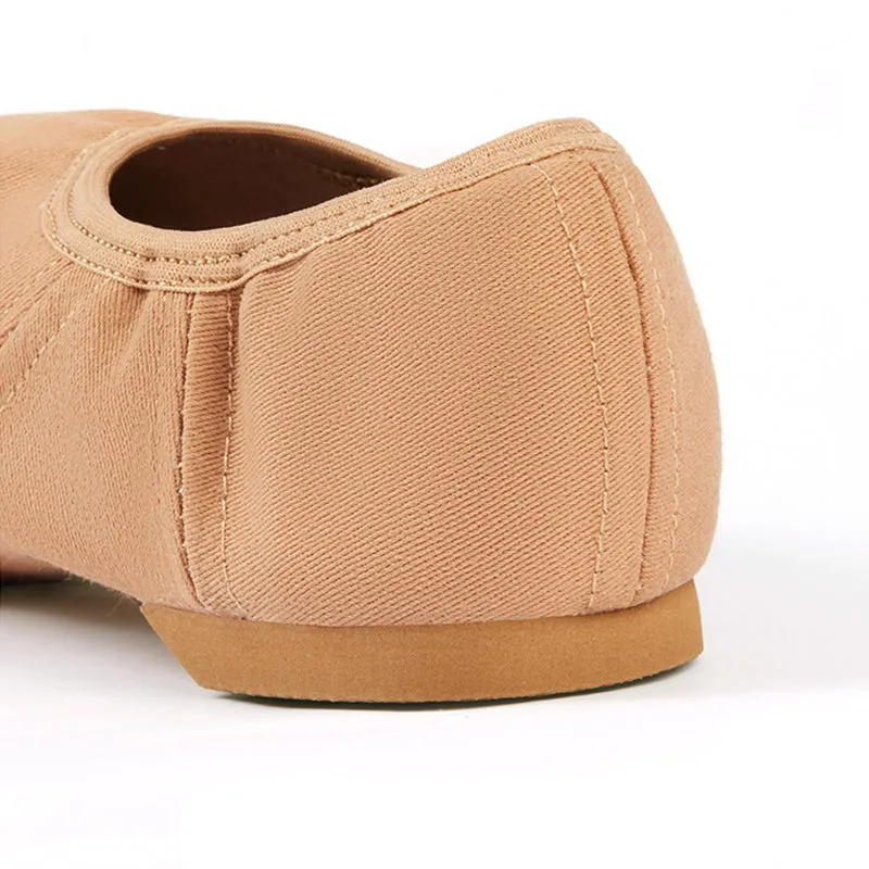 Canvas Light Brown Flats Jazz Teaching & Practice Shoes