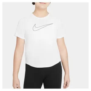 Girls' Dri-FIT One Short-Sleeve Training Top White and Black