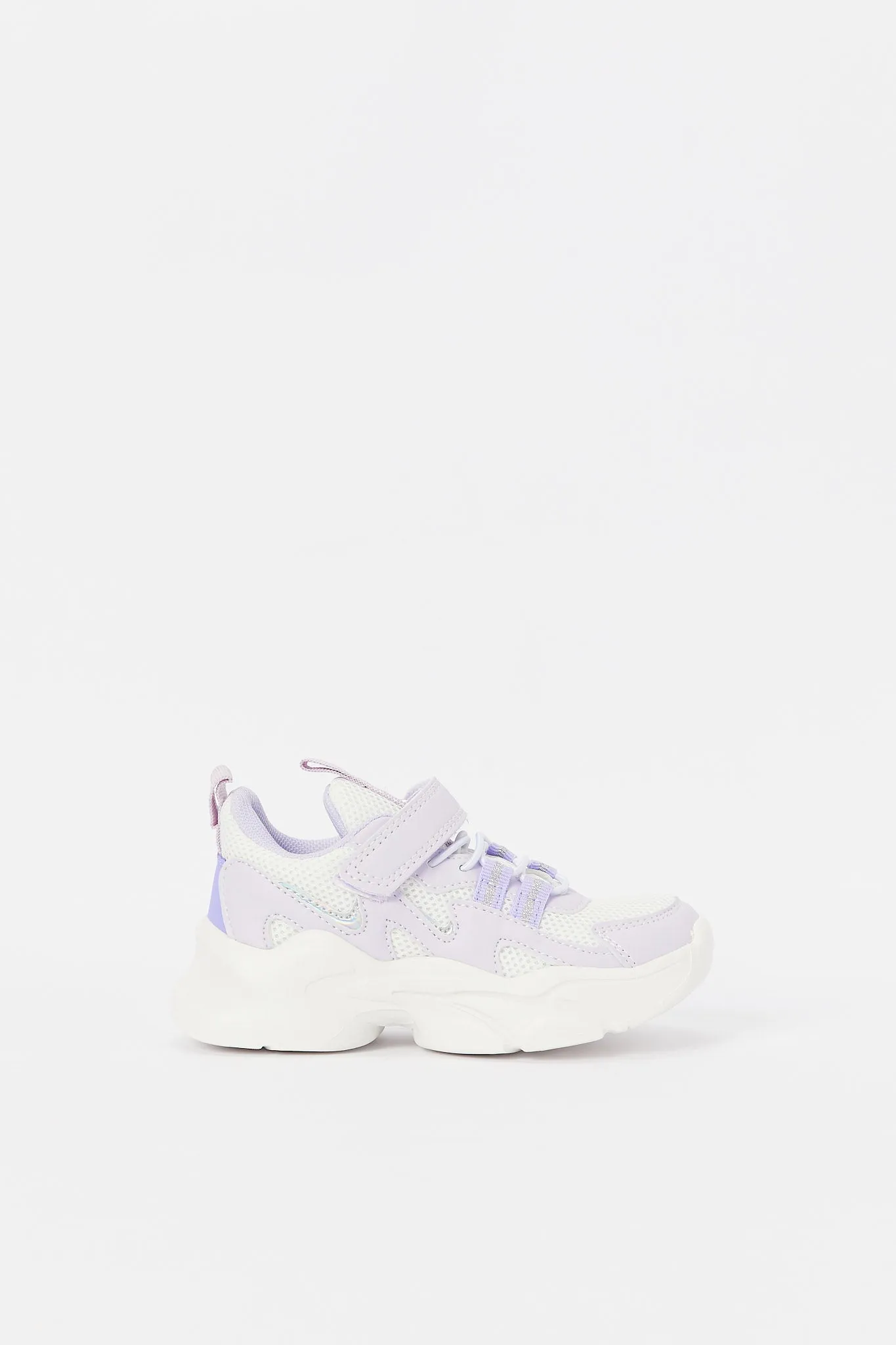 Girls Lilac Velcro Chunky Sneaker