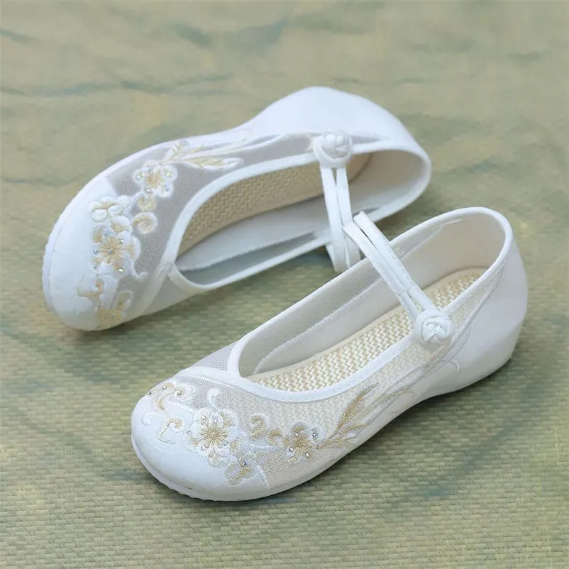 Hanfu Shoes: Sheer Floral