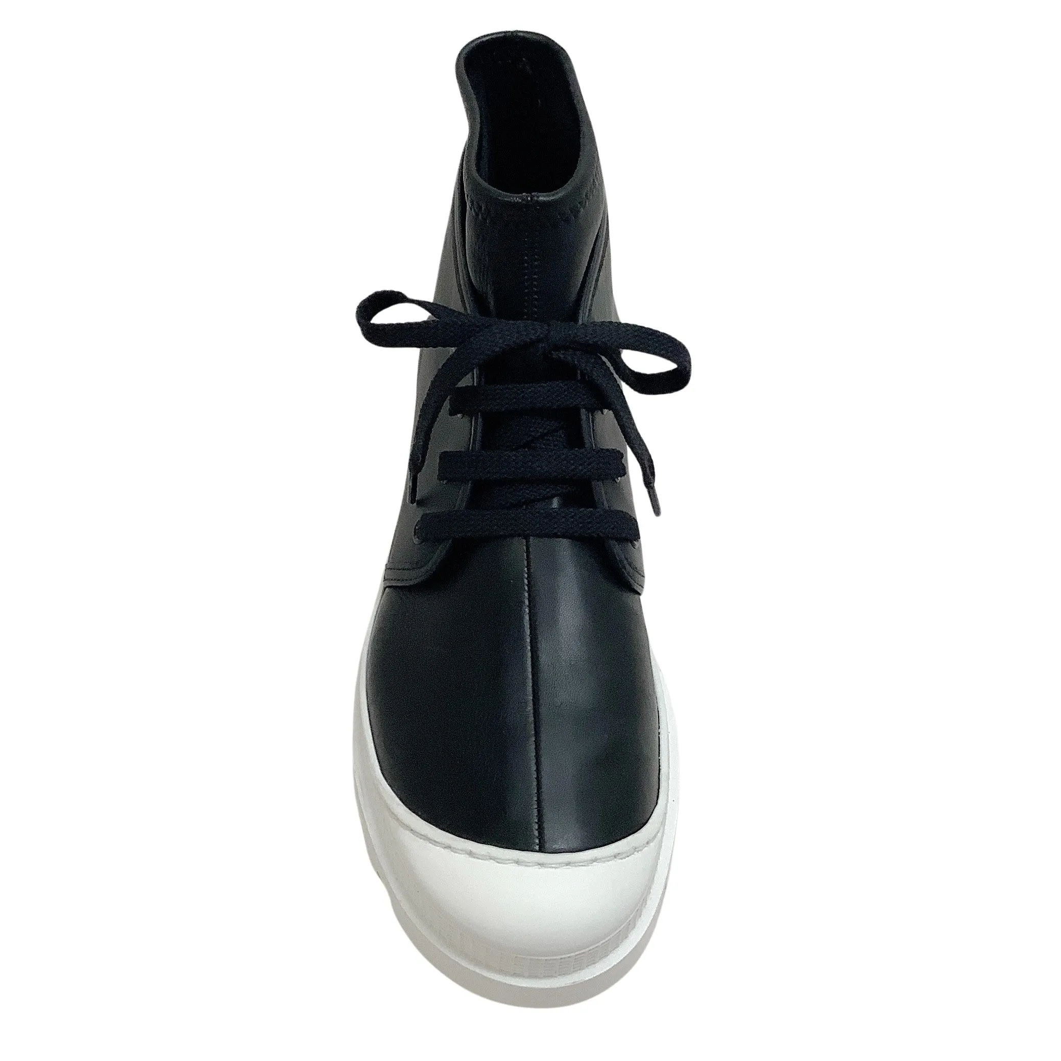 Loewe Black Leather Combat Sneaker Booties