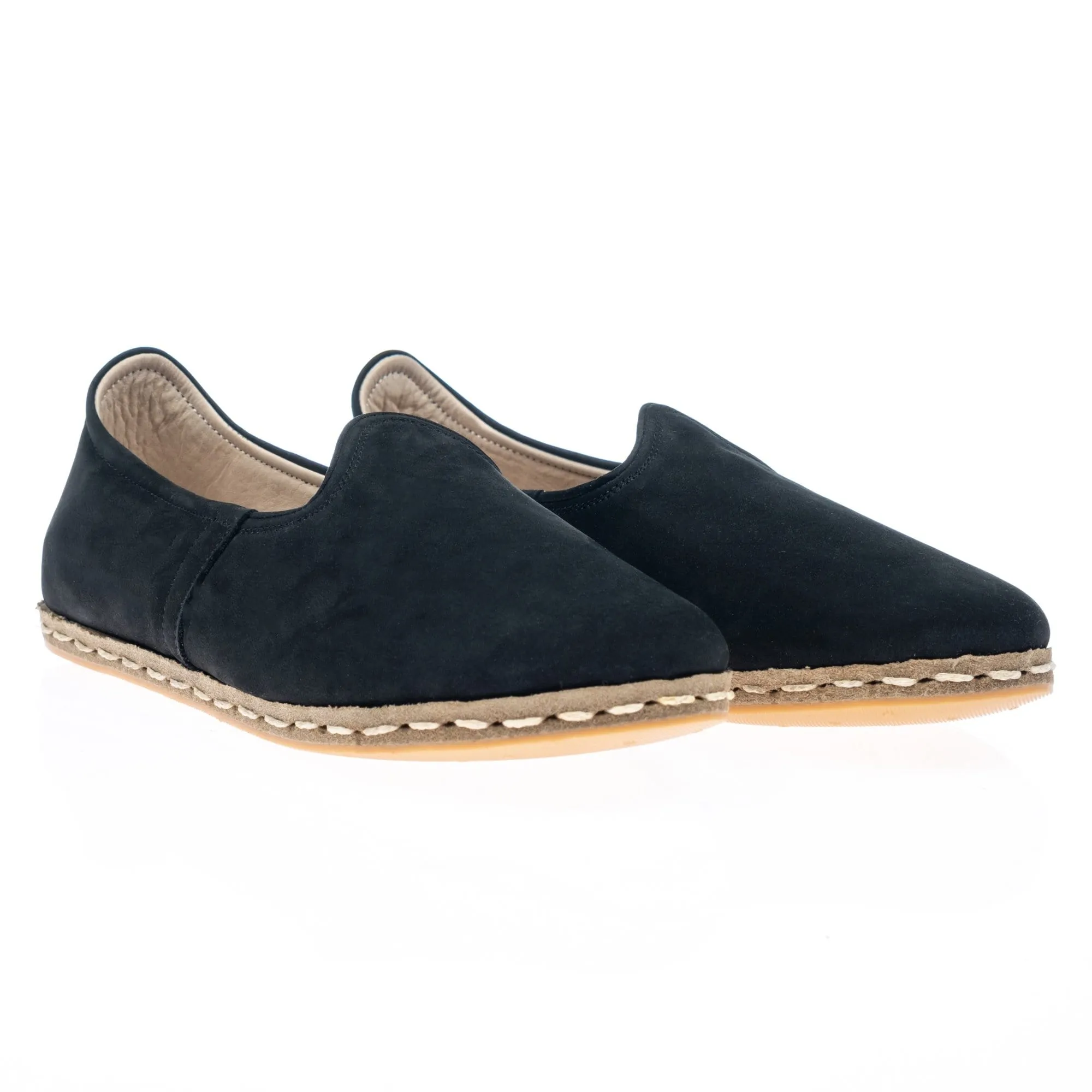 Men's Black Nubucks Slip On Shoes