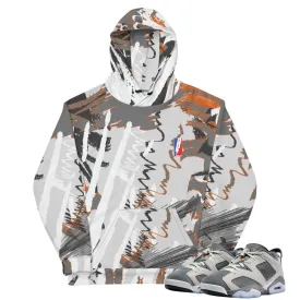 Retro 6 Low PSG Cement Grey Camo Hoodie