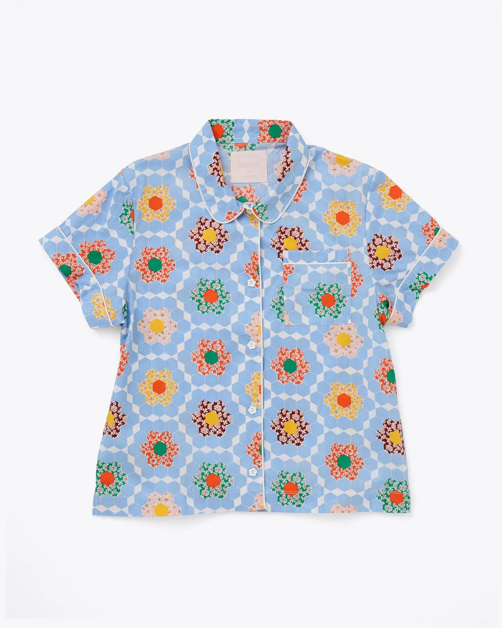 Short Sleeve Leisure Shirt - Patchwork