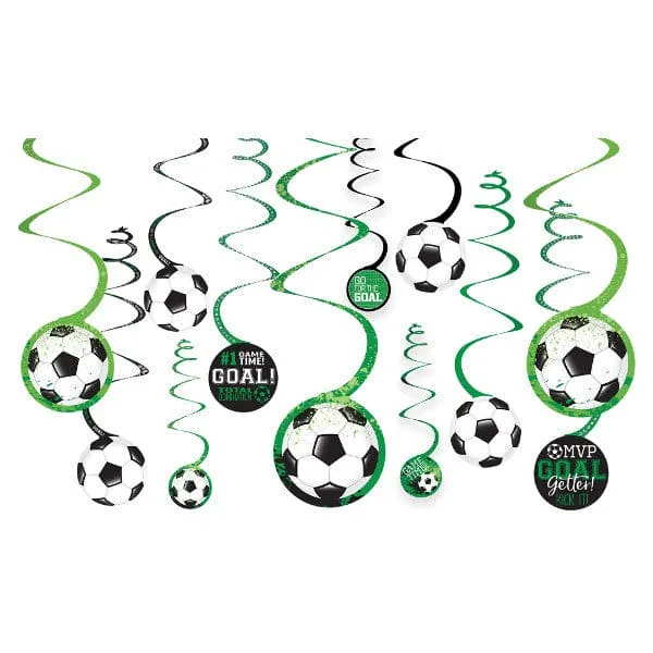 Soccer Goal Getter Value Pack Spiral Decorations