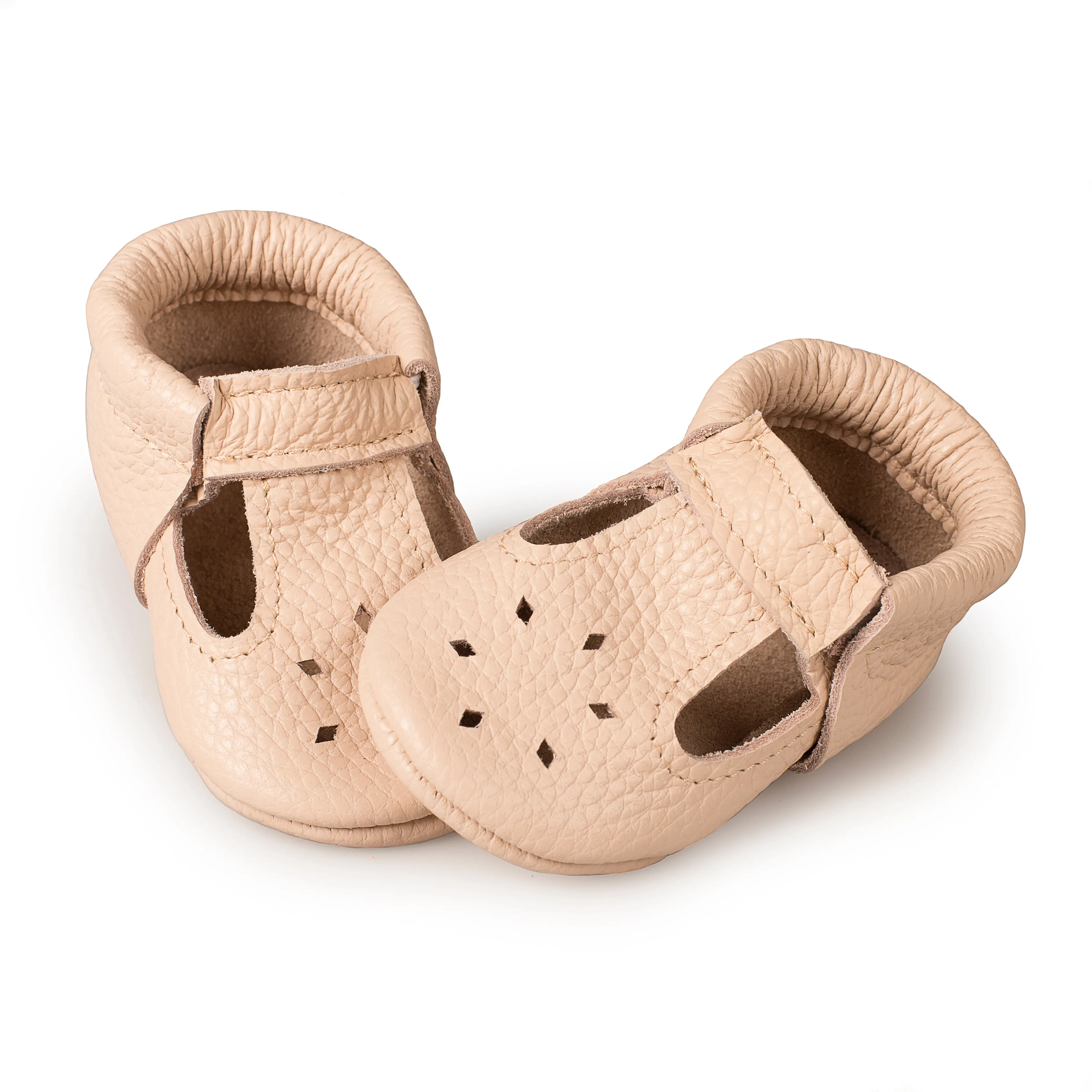 T-strap diamond baby walking shoes