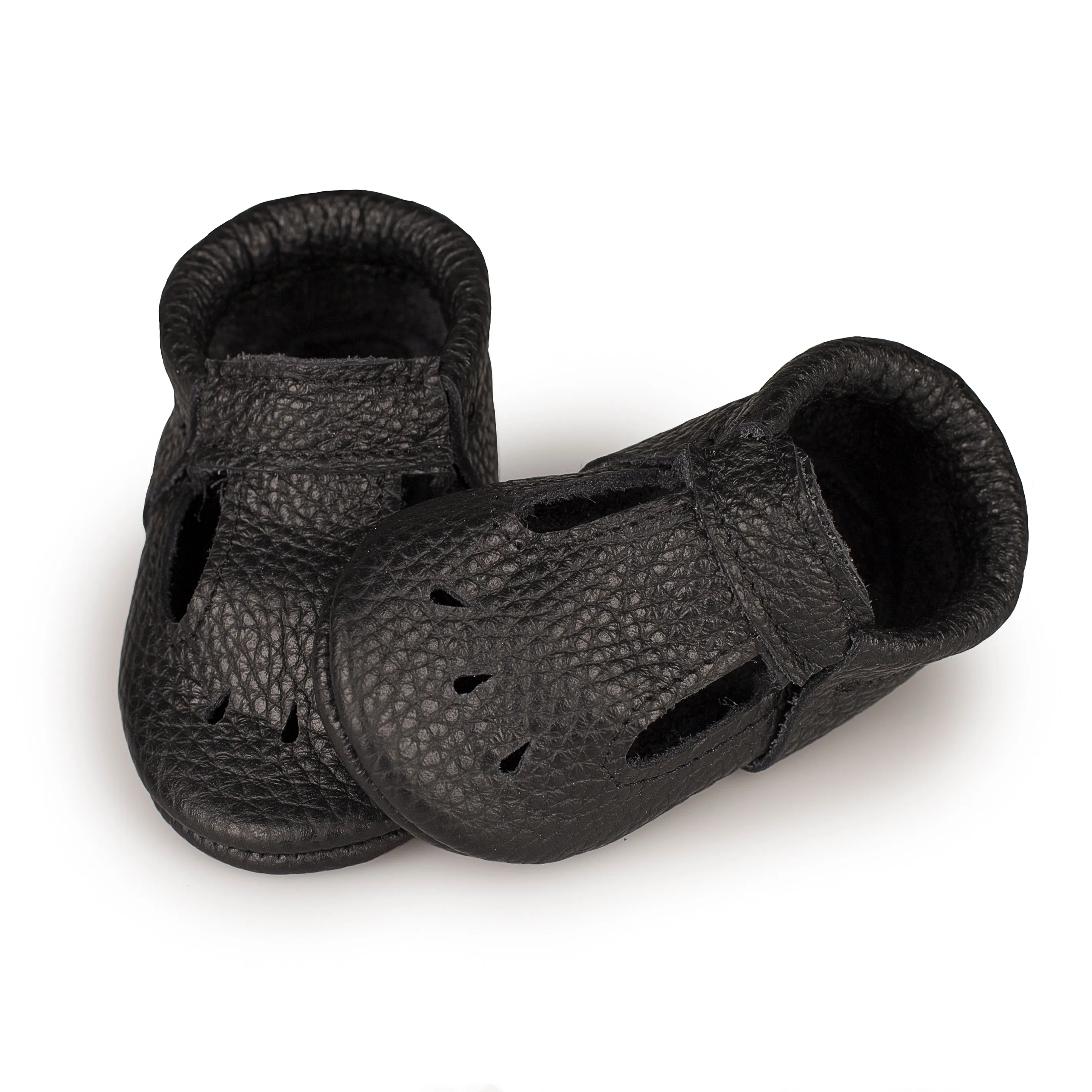 T-Strap tear-drop baby shoes