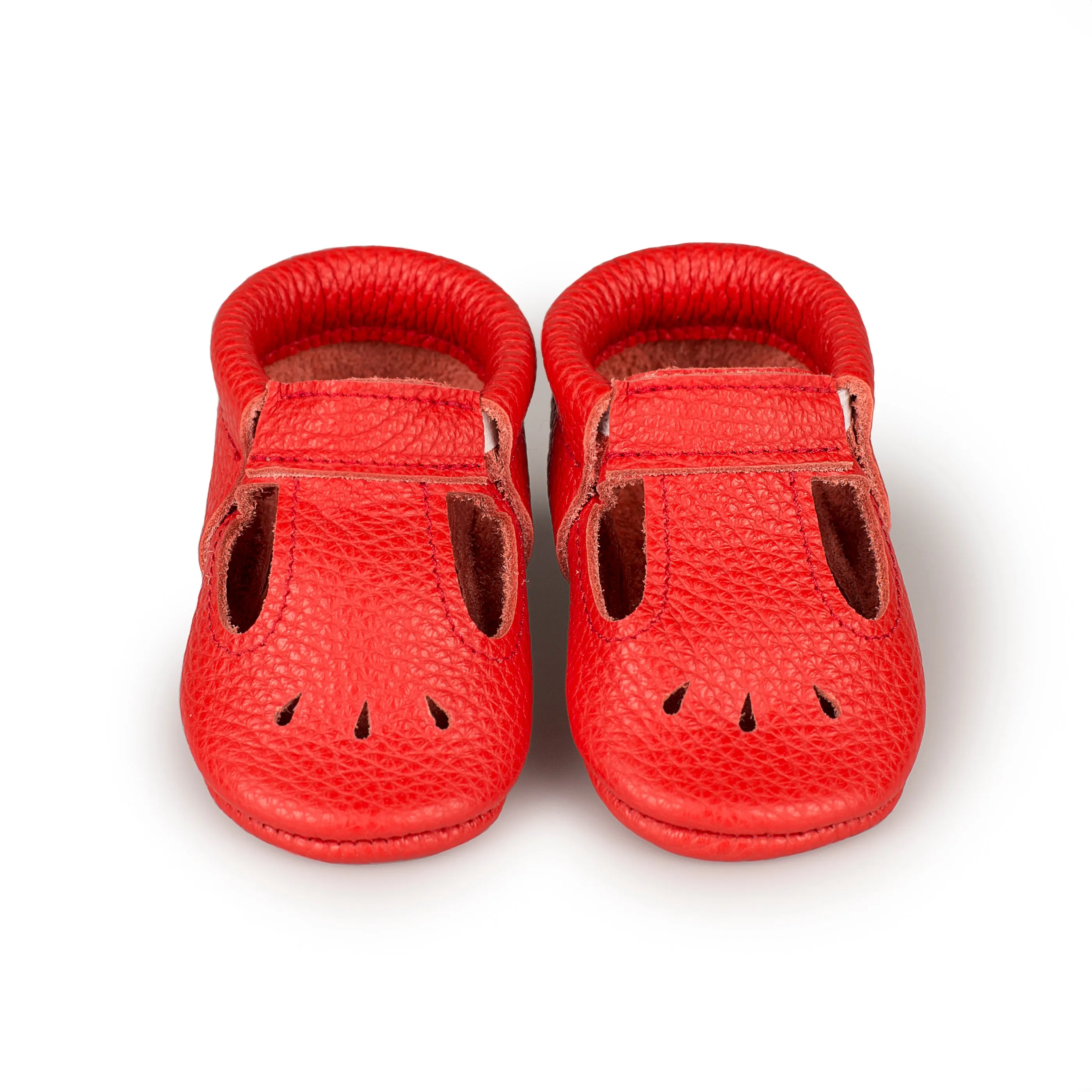 T-Strap tear-drop baby shoes