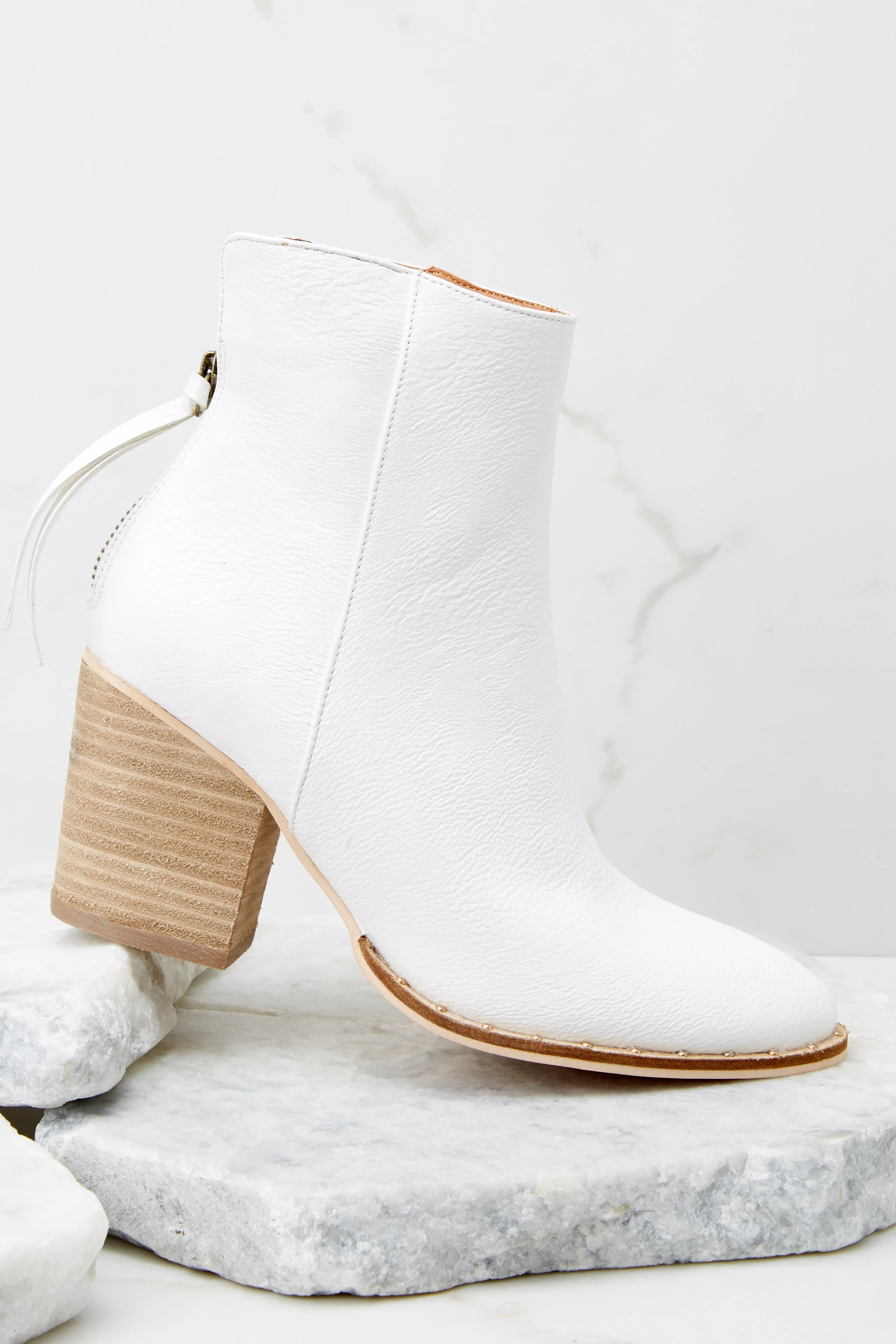 Taking These With Me White Ankle Booties