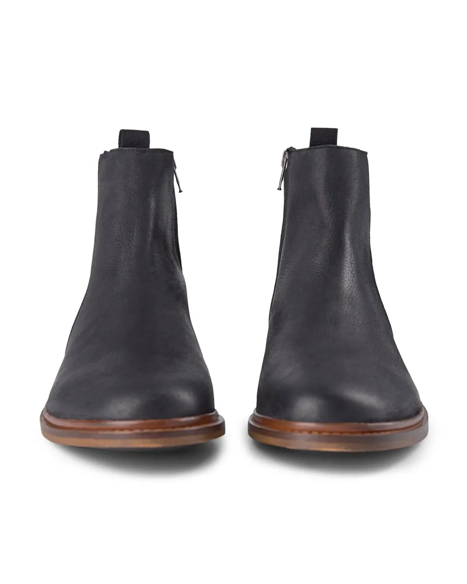 Wesley Leather Boot - BLACK