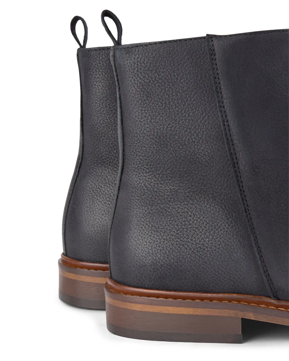 Wesley Leather Boot - BLACK