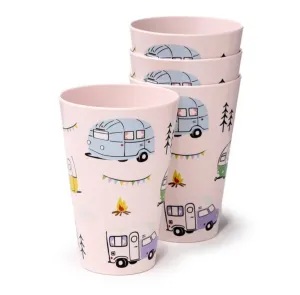 Wildwood Caravan Set of 4 Recycled Rpet Picnic Cups 450ml