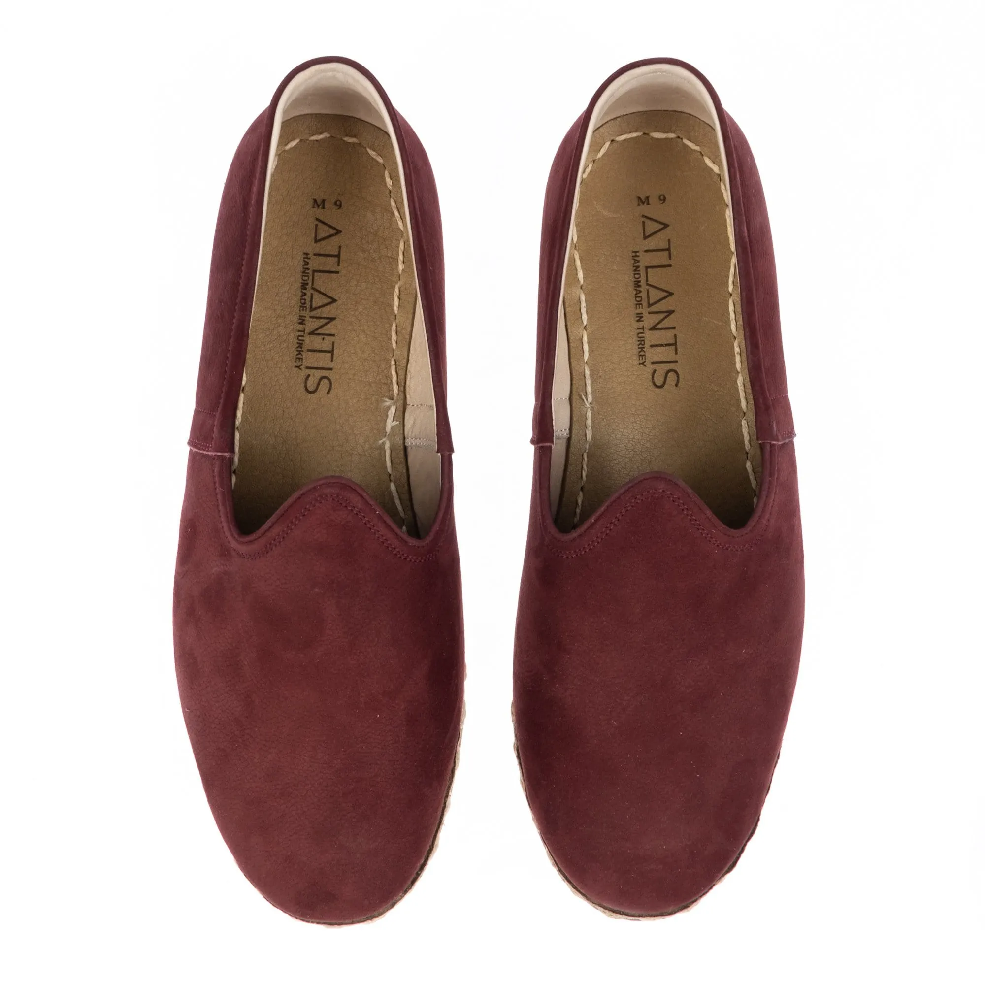 Women's Burgundy Slip On Shoes