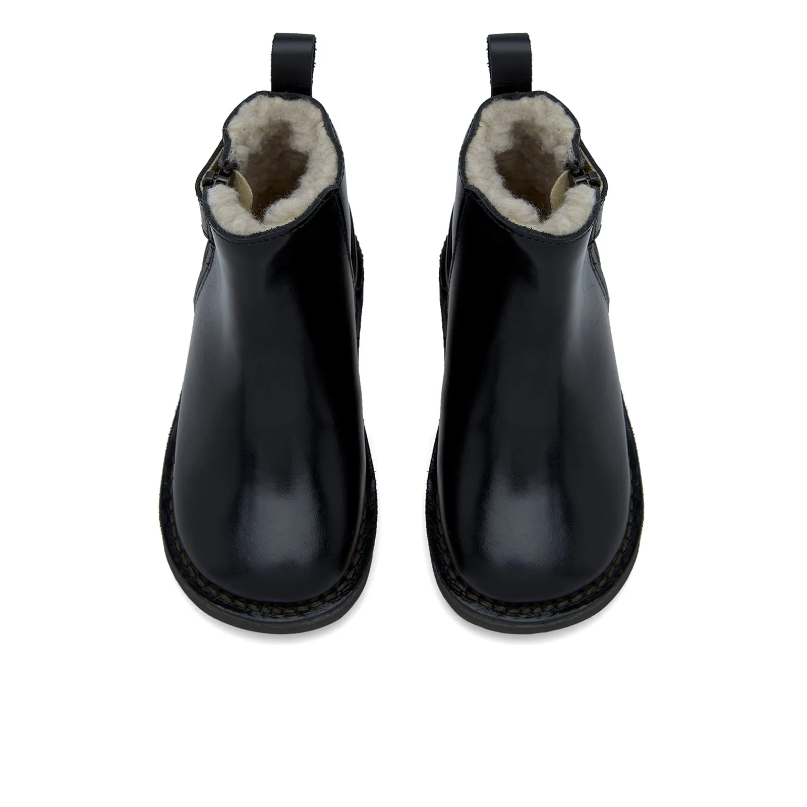 Young Soles Winston Ankle Fur Boots Black